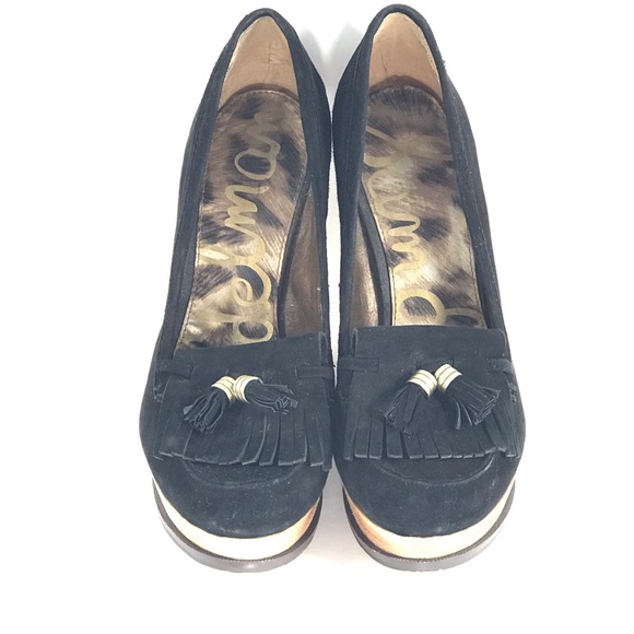 Sam Edelman Wesley Wedge 7.5M black suede - Picture 2 of 8